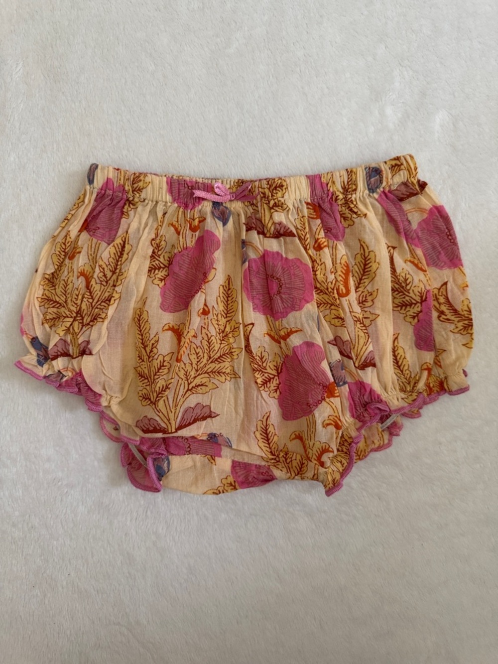 {NWT} Pink Chicken | Stevie Floral Smocked Boho Dress Set Purple Gilded (3/6M) - Picture 9 of 15